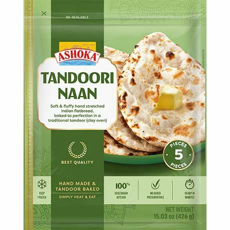 Ashoka Tandoori Naan (5pcs) 10X426g - Suolaiset leivonnaiset - 19266 - 1