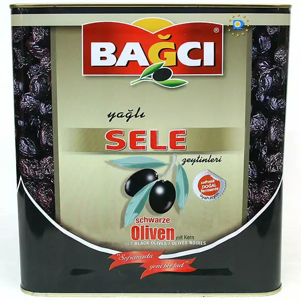 Bagci Sele Siyah Zeytin/ Musta oliivi 9kg TNK - Oliivisäilykkeet - 616 - 1