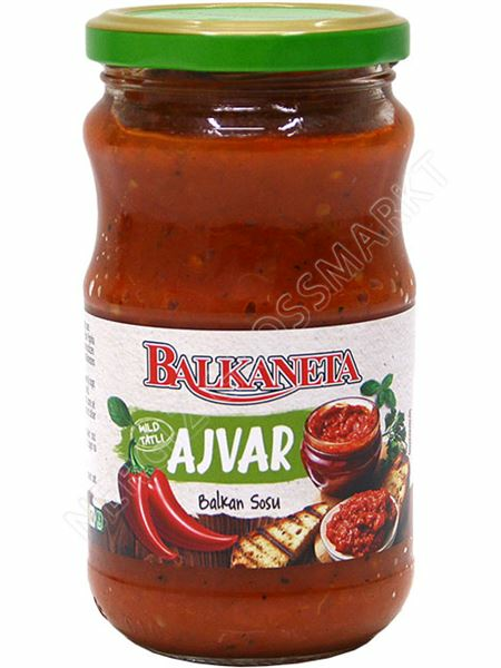 Balkaneta Ajvar Tatli/ Paprikatahna Mieto 350g - Tomaatti- ja paprikasäilykkeet - 16866 - 1