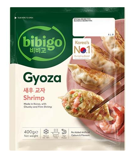 Bibigo Gyoza Dumpling Shrimp/ Katkarapu täytetyt nyytit 15pcs 400g - Suolaiset leivonnaiset - 20206 - 1