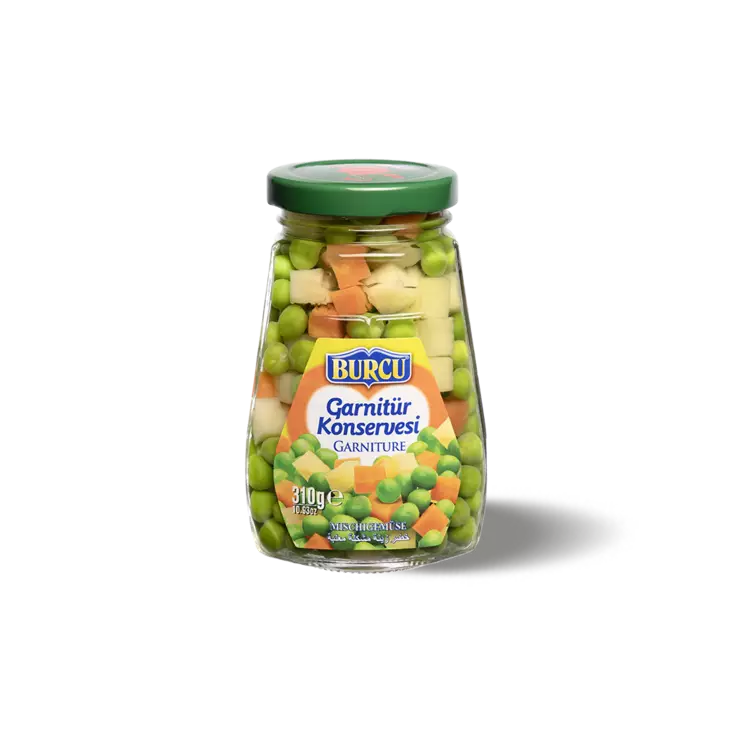 Burcu Garnitur Konservesi / Kasvissekoitus suolaliemessä 310g CAM - Vihannessäilykkeet - 10856 - 1