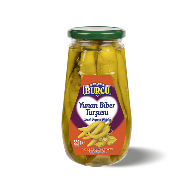 Burcu Yunan Biber Tususu / Kreikkalaisen pepperoni suolaliemessä 580g CAM - Pepperonisäilyke - 8436 - 1