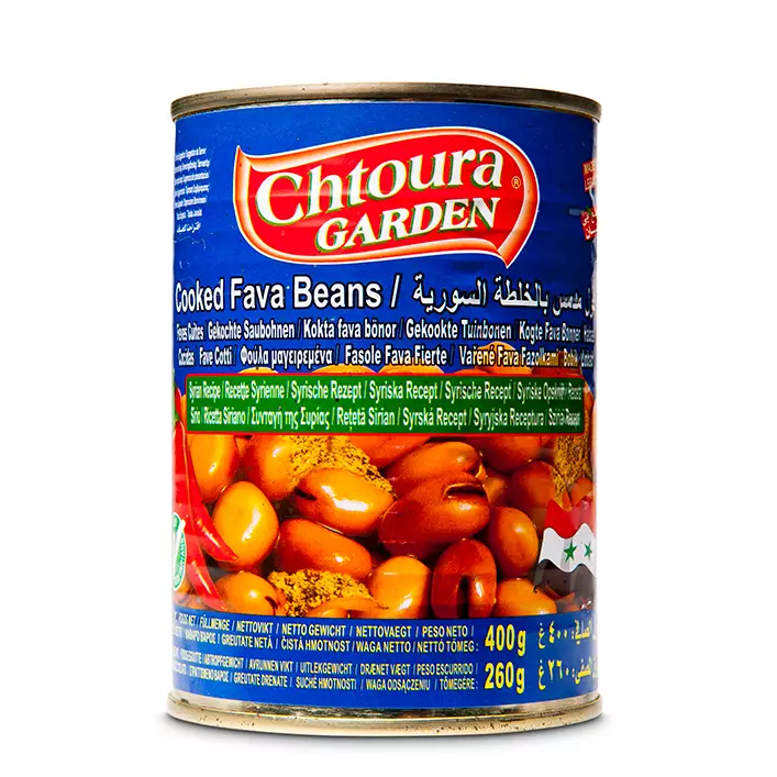 Chtoura Garden Fava Beans / Keitetyt härkäpavut (Syria) 400g TNK - Papu- ja linssisäilykkeet - 6346 - 1