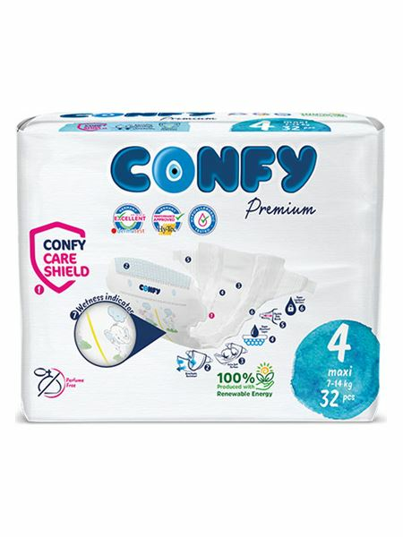 Confy Premium Baby Diaper Maxi 4/ Vaippa 32kpl - Hygieniatarvikkeet - 19496 - 1
