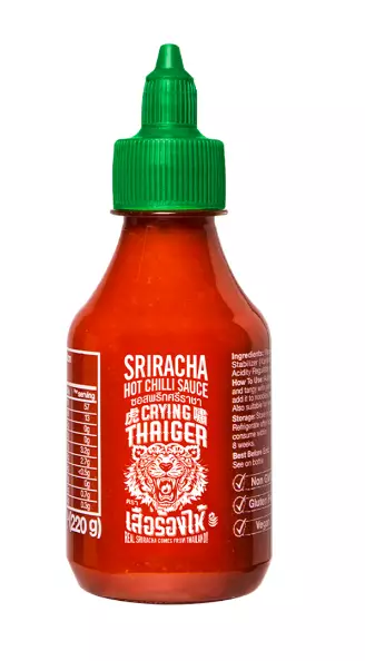 Crying Thaiger Sriracha Hot Chilli Sauce / Chilikastike extra tulinen 200ml - Chili-kastikkeet - 15436 - 1