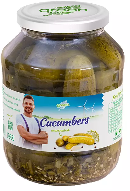 Green Cucumbes 6-9cm / Suolakurkku 1500ml CAM - Kurkkusäilykkeet - 15666 - 1