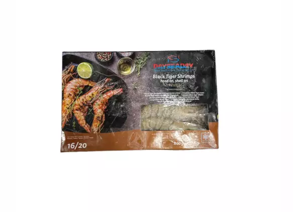 Dayseaday Black Tiger Shrimps Premium / Musta tiikeri katkarapu 1Kg - Pakasteäyriäiset - 13656 - 1