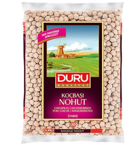 Duru Yerli Kocbasi Nohut 9mm / Kikherne 1KG (501) - Kuivatut kikherneet - 2266 - 1
