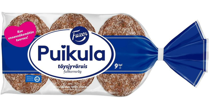 Fazer Puikula Täysjyväruis 9kpl 500g - Patongit ja sämpylät - 16776 - 1