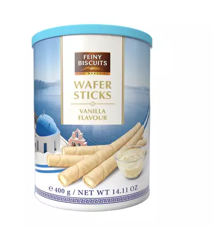 Feiny Biscuits Vohvelirulla Vaniljakermalla 400g - Täytekeksit ja vohvelit - 13926 - 1