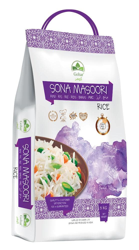 Gohar Sona Masoori Rice / Masoori riisi 5kg - Erikoisriisit - 8876 - 1