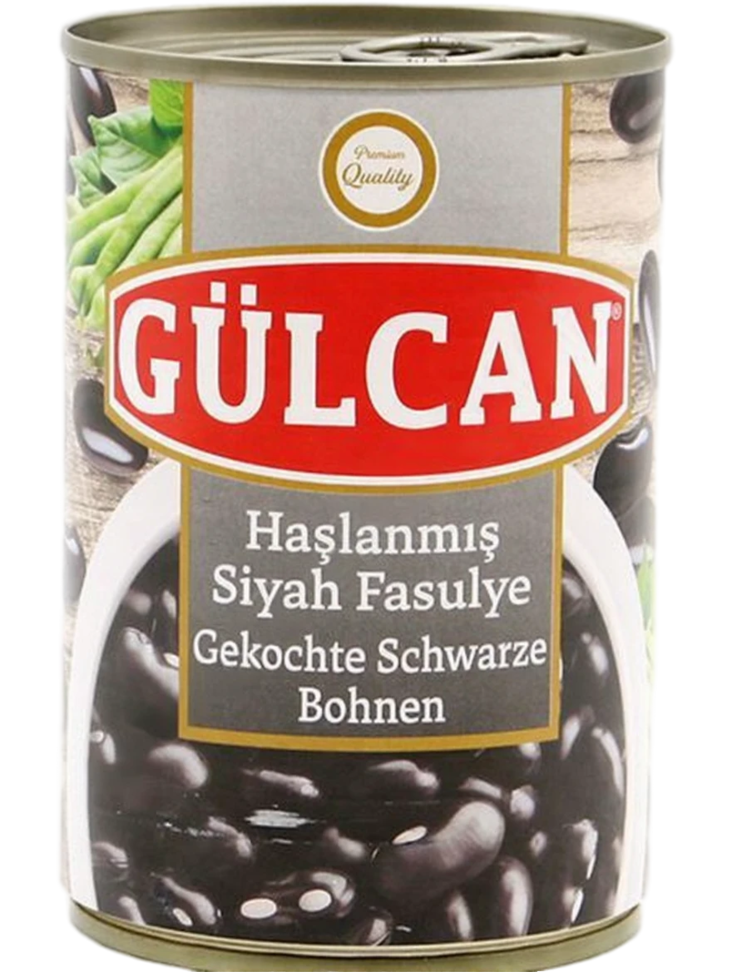 Gulcan Haslanmis Siyah Fasulye / Mustapavut suolaliemessä 400g TNK - Papu- ja linssisäilykkeet - 18766 - 1