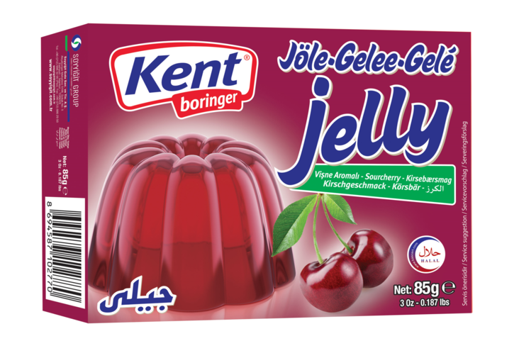 KentBor Jelly Sourcherry/ Kirsikkahyytelöjauhe 85g - Liivatteet ja muut hyytelöimisaineet - 18896 - 1
