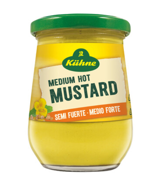 Kuhne Medium Hot Mustard/ Sinappi 255g CAM - Ketsupit&sinaapit - 19846 - 1