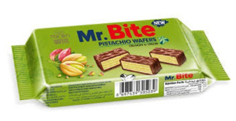 Toren Mr. Bite Pistachio Wafers / Pistaasivohvelikeksi 38g - Patukat - 20286 - 1