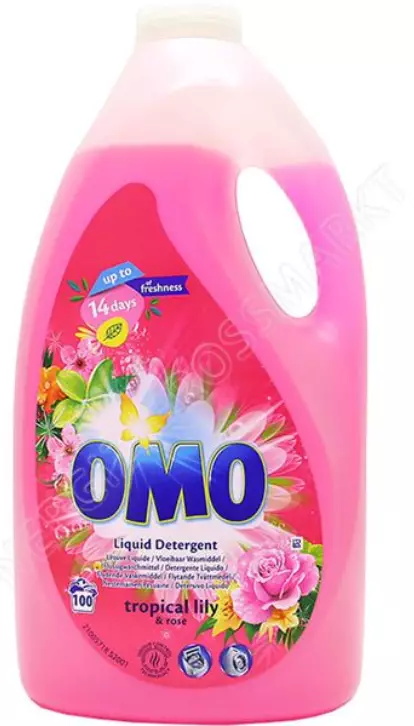 Omo Tropical Lily & Rose Pyykinpesuneste 100W 5L - Pyykinpesuaineet ja -tarvikkeet - 15696 - 1