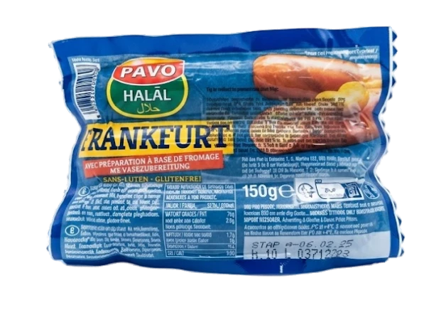 Pavo Poultry Sausage with Cheese/ Siipikarjamakkara 150g - Kana leikkeleet ja makkarat - 18906 - 1