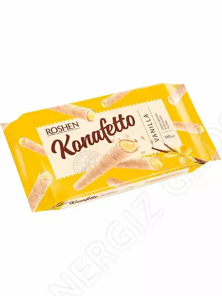 Roshen Konafetto Wafer Rolls Vanilla 140g - Täytekeksit ja vohvelit - 13686 - 1
