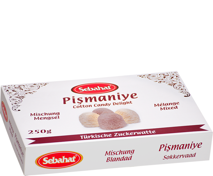 Sebahat Pismaniye Cotton Candy Mixed / Hattara kaakao&vanilja makuisena 250g - Turkish Delight & Halvat - 18746 - 1
