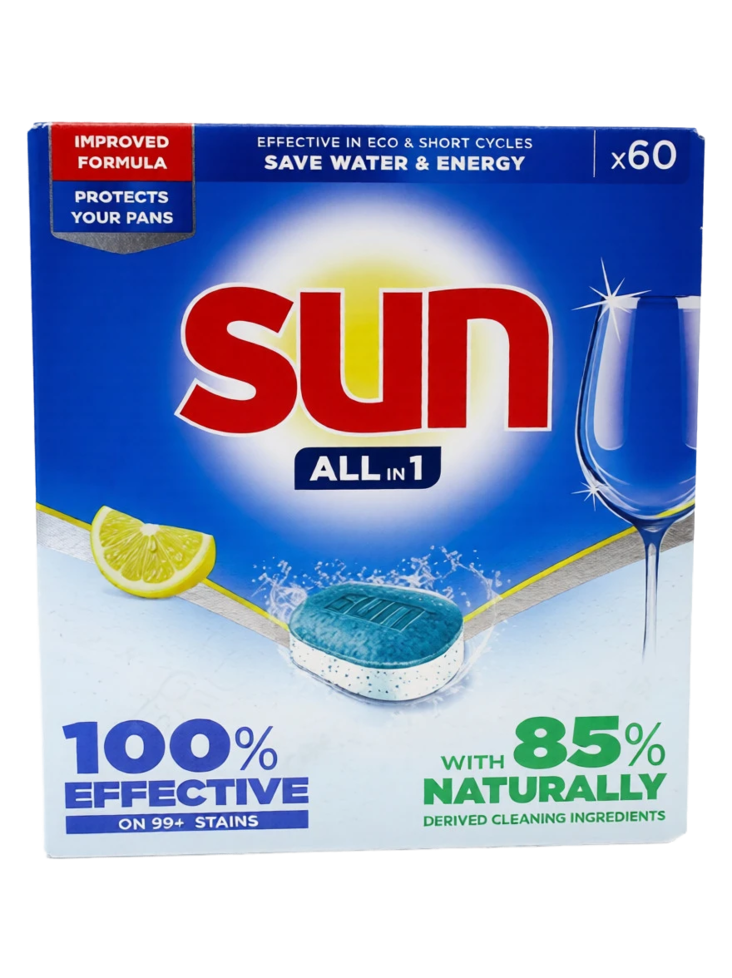Sun Dishwasher tablets All in 1/ Astianpesutabletti 60kpl - Astianpesuaineet ja tarvikkeet - 19646 - 1