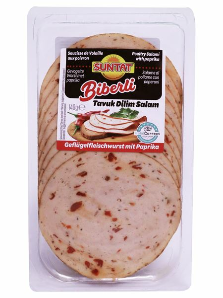 Suntat Biberli Tavuk Dilim Salam / Kanasalami leike paprikalla 140g - Kana leikkeleet ja makkarat - 19986 - 1