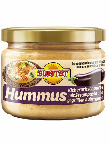 Suntat Hummus with grilled eggplant / Kikhernelevite munakoisolla 300ml CAM - Tahinit - 19566 - 1