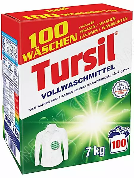 Tursil Waschpulver Universal 100 Wäsche / Pyykinpesujauhe 7kg - Pyykinpesuaineet ja -tarvikkeet - 6236 - 1