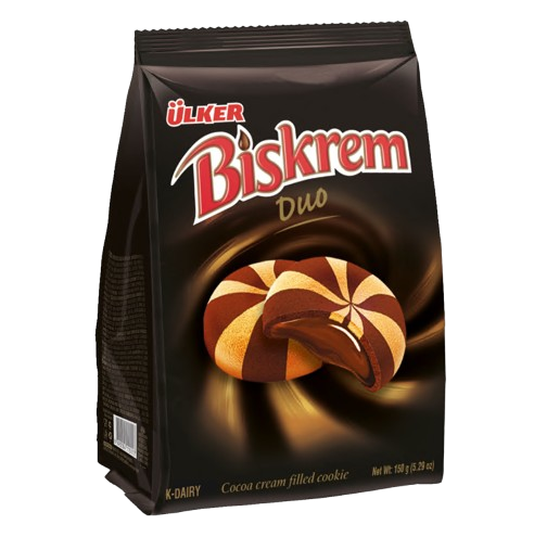 Ulker Biskrem Duo / Suklaakeksi Duo 150g - Täytekeksit ja vohvelit - 4836 - 1