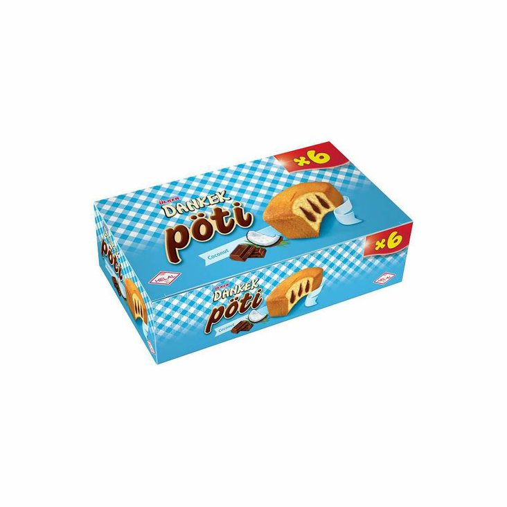 Ulker Dankek Pöti Coconut minikakku 6*35g - Täytekeksit ja vohvelit - 13756 - 1