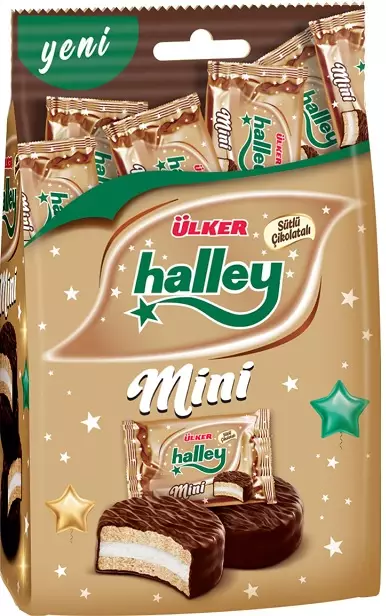 Ulker Halley Sutlu Cikolatali / Suklainen vaahtokarkkikeksi 103g - Täytekeksit ja vohvelit - 10956 - 1