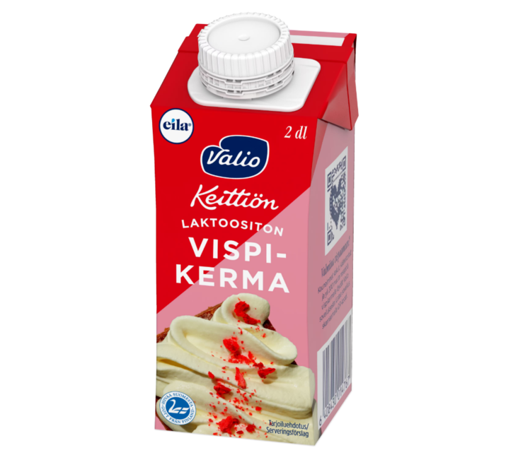 Valio Keittiön Vispikerma UHT Laktoositon 2dl - Vanukkaat ja jälkiruoka-ainekset - 17186 - 1