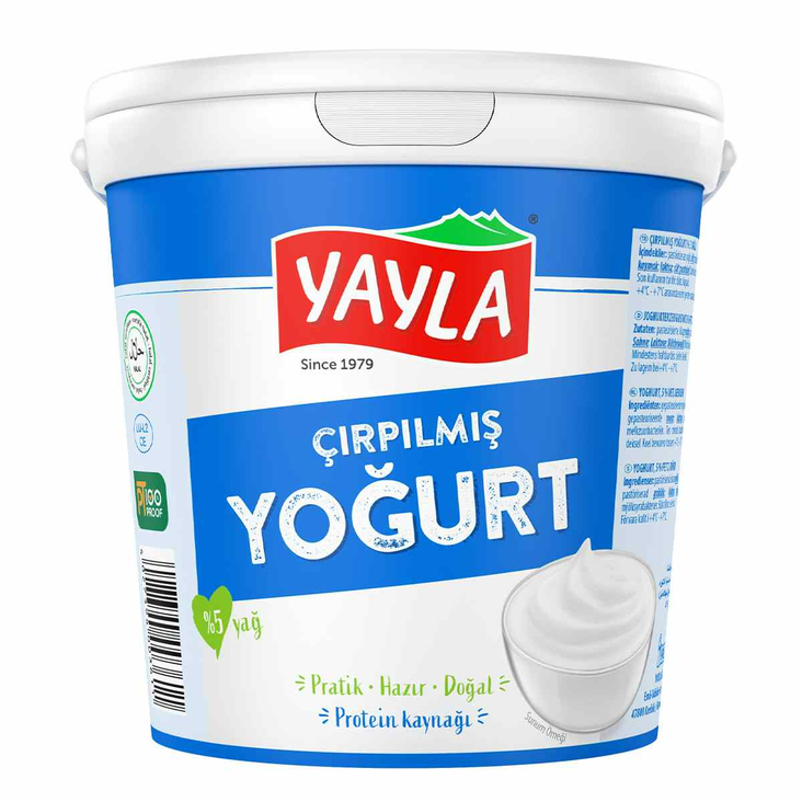 Yayla Cirpilmis Yogurt / Maustamaton jogurtti 5% 1kg - Turkkilaiset jogurtit - 9596 - 1