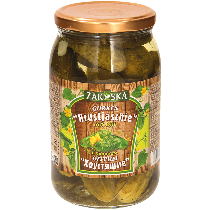 Zakuska Pickled Cucumber with Dill / Mausteiset kurkut tilillä 860/450g CAM - Kurkkusäilykkeet - 20716 - 1