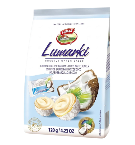 Lumar Coconut Wafer Ball/ Kookosvohvelipallo 120g - Konvehdit - 19957 - 1