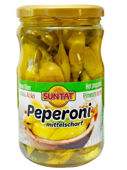 Suntat Greek Biber Tursu / Kreikkalaiset paprikat suolaliemessä 660ml CAM - Pepperonisäilyke - 20667 - 1