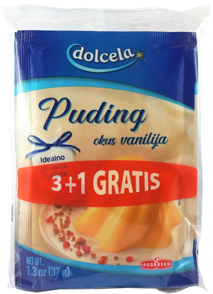 Dolcela Pudding Vanilja / Vanilja vanukasjauhe 4x37g - Vanukkaat ja jälkiruoka-ainekset - 9127 - 1