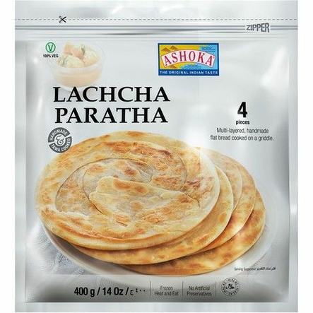 Ashoka Lacha Paratha 4pcs 400g - Suolaiset leivonnaiset - 19727 - 1