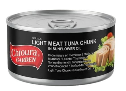 Chtoura Garden Tuna Chunks/ Tonnikala auringonkukkaöljyssä 160g TNK - Kala- ja äyriäissäilykkeet - 19747 - 1