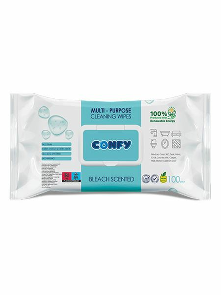 Confy Cleaning Wipes Bleach Scented/ Kosteuspyyhe 100kpl - Siivousvälineet ja tarvikkeet - 19477 - 1