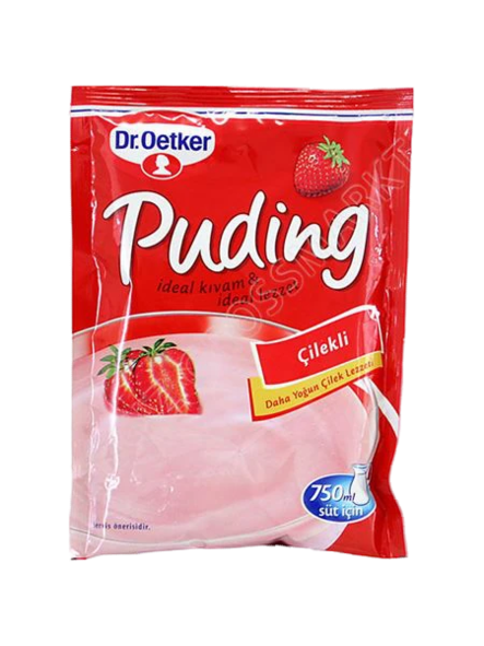 Dr. Oetker Strawberry Pudding/ Mansikkavanukas jauhe 120g - Vanukkaat ja jälkiruoka-ainekset - 18747 - 1