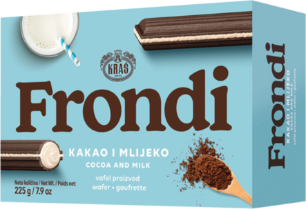 Kras Frondi Cocoa-Milk/ Kaakao-Maitovohveli 250g - Täytekeksit ja vohvelit - 20507 - 1