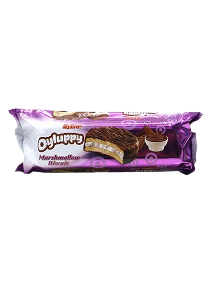 Oylum Oyluppy Chocolate Marshmallow Biscuits / Suklainen vaahtok.keksi 200g - Täytekeksit ja vohvelit - 12127 - 1