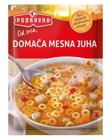 Podravka Domaca Mesna Juha Soppa 62g - Valmiskeitot ja valmisjauheet - 21027 - 1