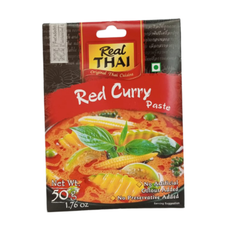 Real Thai Red Curry Paste / Punainen currytahna 50g - Chili-kastikkeet - 19197 - 1