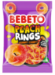 Bebeto Peach Rings Karkkipussi 80g - Irtomakeiset - 797 - 1
