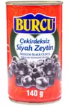 Burcu Cekirdeksiz Siyah Zeytin / Kivettömät mustat oliivit suolaliemessä 140g TN - Oliivisäilykkeet - 12017 - 1