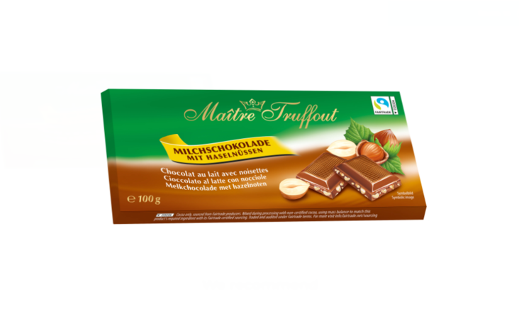 Maitre Truffout Hasselpähkinä Maitosuklaalevy 100g - Suklaat - 17497 - 1