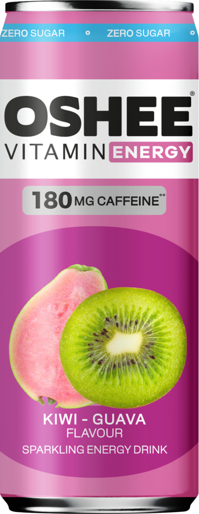 Oshee Kiwi-Guava Zero Sugar Energiajuoma 330ml TNK - Energiajuomat - 19877 - 1