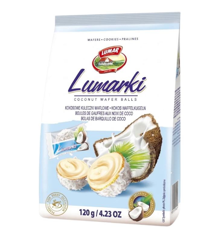 Lumar Coconut Wafer Ball/ Kookosvohvelipallo 120g - Konvehdit - 19957 - 1