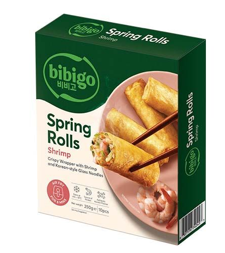 Bibigo Spring Rolla Shrimp/ Kääryleet katkarapu täytteellä 10pcs 250g - Suolaiset leivonnaiset - 20207 - 1
